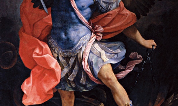 Guido Reni „Archanioł Michał” olej na płótnie, 1635  kościół Santa Maria  della Concezione, Rzym