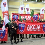 Protest służb mundurowych w Olsztynie