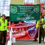 Protest służb mundurowych w Olsztynie