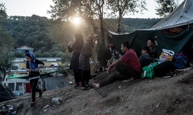 W obozie dla uchodźców na Lesbos