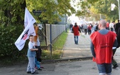 Manifestacja górników pod kopalnią "Brzeszcze"