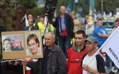 Manifestacja górników pod kopalnią "Brzeszcze"