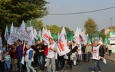 Manifestacja górników pod kopalnią "Brzeszcze"