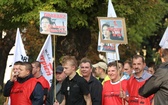 Manifestacja górników pod kopalnią "Brzeszcze"