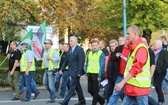 Manifestacja górników pod kopalnią "Brzeszcze"