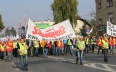 Manifestacja górników pod kopalnią "Brzeszcze"