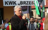 Manifestacja górników pod kopalnią "Brzeszcze"