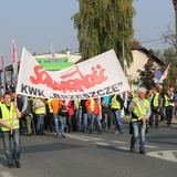 Manifestacja górników pod kopalnią "Brzeszcze"