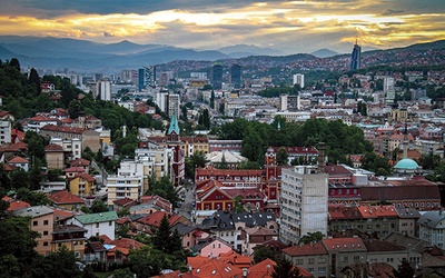 Widok na Sarajewo z jednego ze wzgórz 