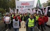 Protest górników w Rudzie Śląskiej