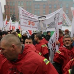 Protest górników w Rudzie Śląskiej