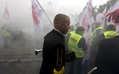 Protest górników w Rudzie Śląskiej