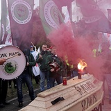 Protest górników w Rudzie Śląskiej