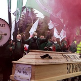 Protest górników w Rudzie Śląskiej