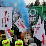 Protest górników w Rudzie Śląskiej