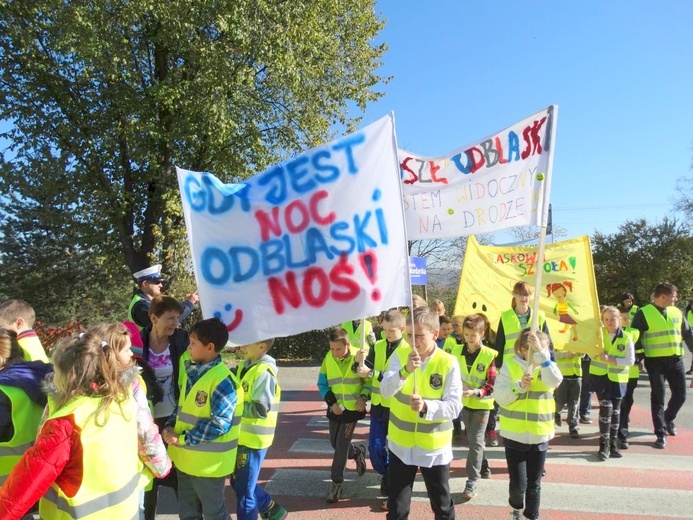 Odblaskowa szkoła w Rdziostowie