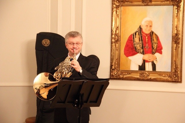 Zbigniew Kaliciński przybliżył publiczności waltornię - instrument, który inspirował takich kompozytorów, jak m.in. Ludwig van Beethoven 