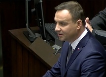 Prezydent w Sejmie o miłości