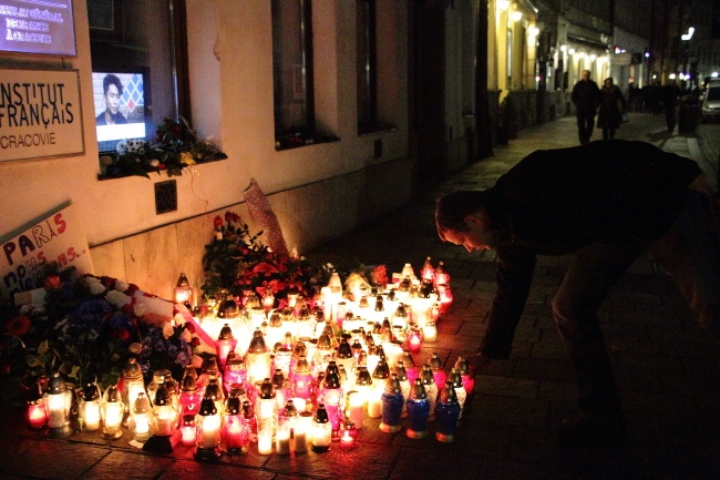 Kraków solidarny z Francją