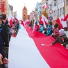 Długą na ponad 50 metrów biało-czerwoną flagę nieśli harcerze, uczniowie i małe dzieci