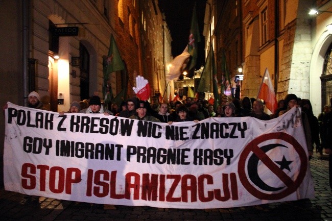 Marsz przeciwników imigrantów