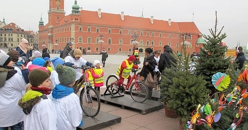 Choinka na rowerze