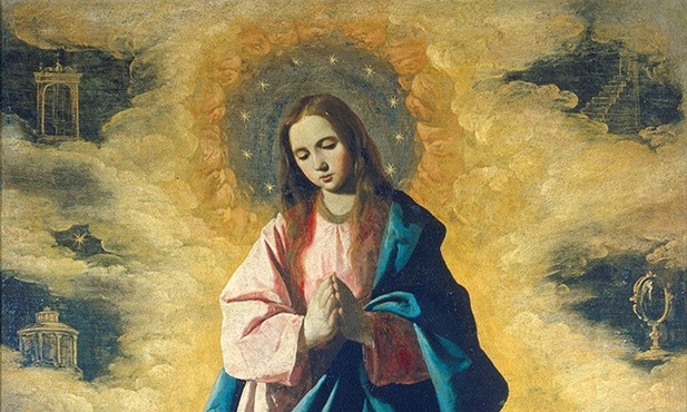 Francisco de Zurbarán „Niepokalane poczęcie” olej na płótnie, 1628–1630 Muzeum Prado, Madryt