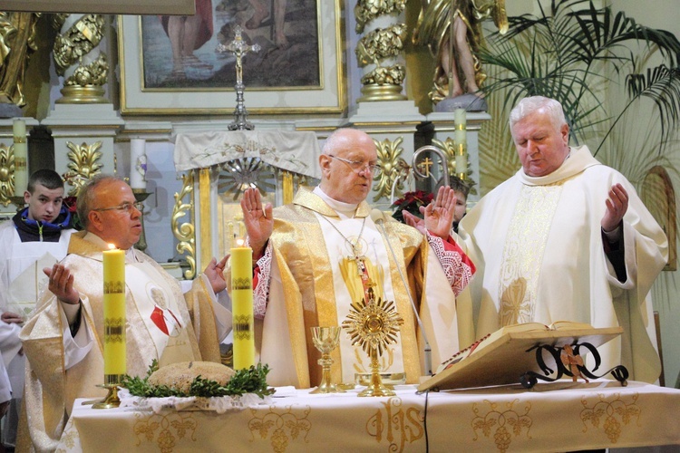 Wprowadzenie relikwii św. Jana Pawła II do kościoła w Mazewie