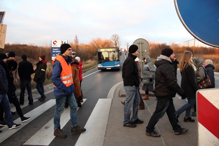 Protest mieszkańców Górki Narodowej
