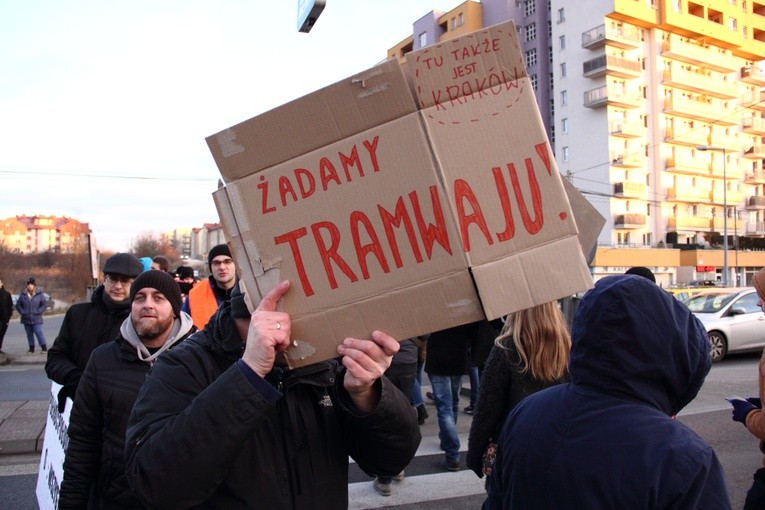Protest mieszkańców Górki Narodowej