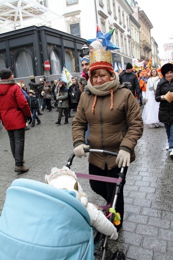 Krakowski Orszak Trzech Króli 2016 - człony niebieski i zielony