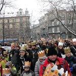 Krakowski Orszak Trzech Króli 2016 - człony niebieski i zielony