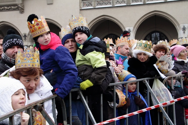 Krakowski Orszak Trzech Króli 2016 - człony niebieski i zielony