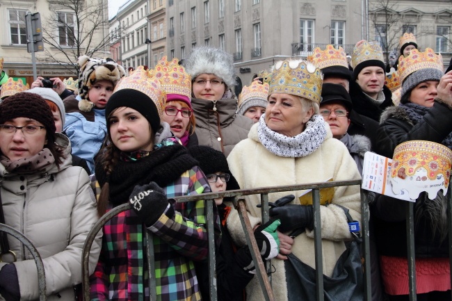 Krakowski Orszak Trzech Króli 2016 - człony niebieski i zielony