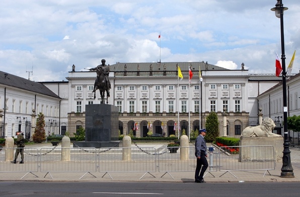 Chciał wjechać na teren Pałacu Prezydenckiego