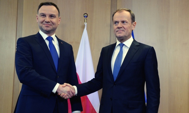 Duda i Tusk na wspólnej konferencji prasowej