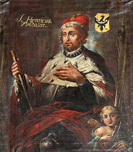 Portret księcia śląskiego Henryka Pobożnego, który zginął w bitwie z Tatarami pod Legnicą. Prof. Nowak opisując ją podkreśla, że była pierwszym na naszych ziemiach starciem w obronie chrześcijaństwa w Europie