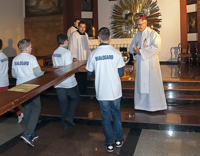 Symbole ŚDM w Białogardzie