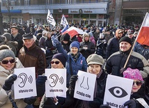 Manifestacja KOD 23.01.2016 r. w Łodzi