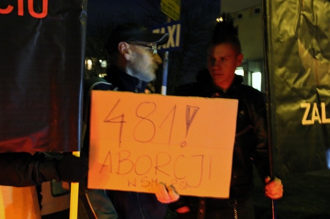 Pikieta antyaborcyjna w Rudzie Śl.