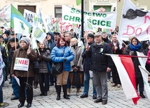 Protestujący nie zgadzają się, by o losie ich gmin decydowano bez nich