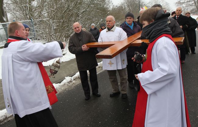 Znaki ŚDM w DPS-ie w Zielonej Górze