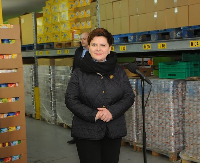 Premier Beata Szydło w Caritas