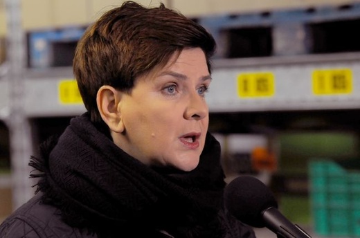 Premier Beata Szydło w Caritas