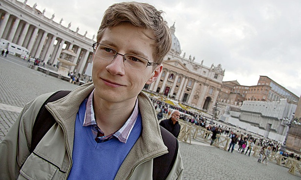 Daniel Kociołek podczas dwumiesięcznego pobytu na stażu w Rzymie, wiosna 2013 r.