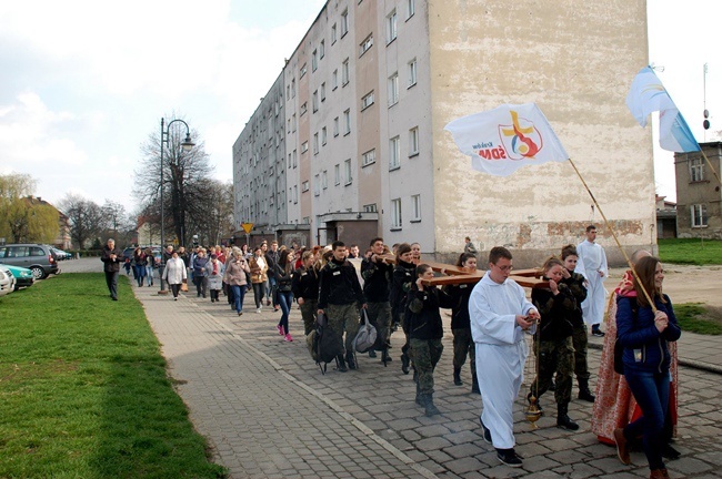 Symbole ŚDM w Bierutowie