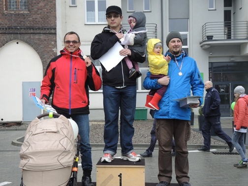 Podium ojcowskich liderów wyścigów