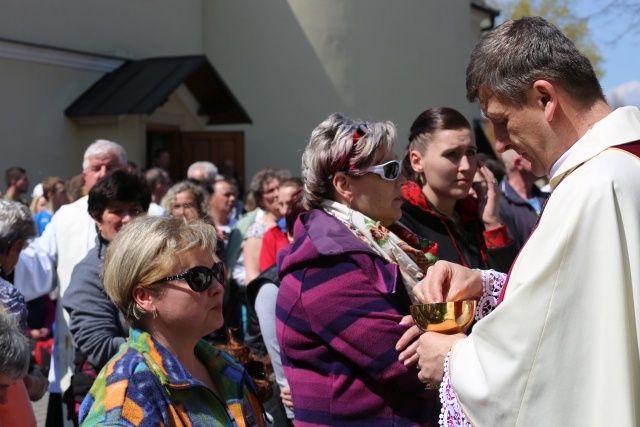 Msza św. dla pielgrzymów łagiewnickich - Hałcnów 2016