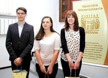 	Od lewej: Wojciech Przybyszewski, Katarzyna Kowalska i Milena Wasielewska.