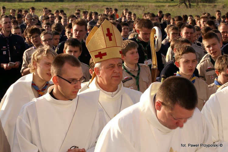 Drużyna harcerska na Wielkich Harcach Majowych